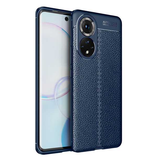 Honor 50 Litchi Texture TPU Shockproof Case(Navy Blue)