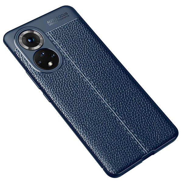 Honor 50 Litchi Texture TPU Shockproof Case(Navy Blue)