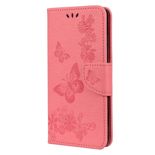 Samsung Galaxy A32 4G Butterflies Embossing Horizontal Flip Leather Case with Holder & Card Slots & Wallet(Pink)