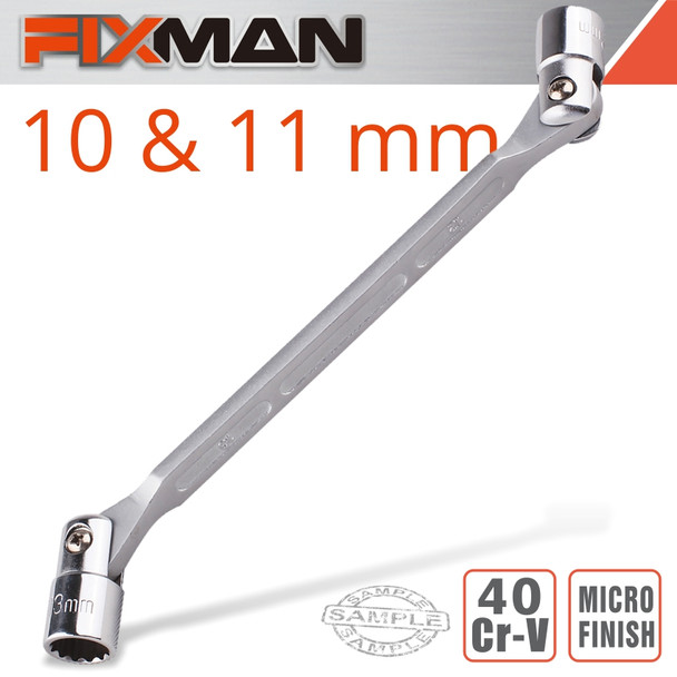 FIXMAN HINGED SOCKET WRENCH 10X11MM