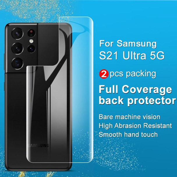 Samsung Galaxy S21 Ultra 5G 2 PCS IMAK 0.15mm Curved Full Screen Protector Hydrogel Film Back Protector