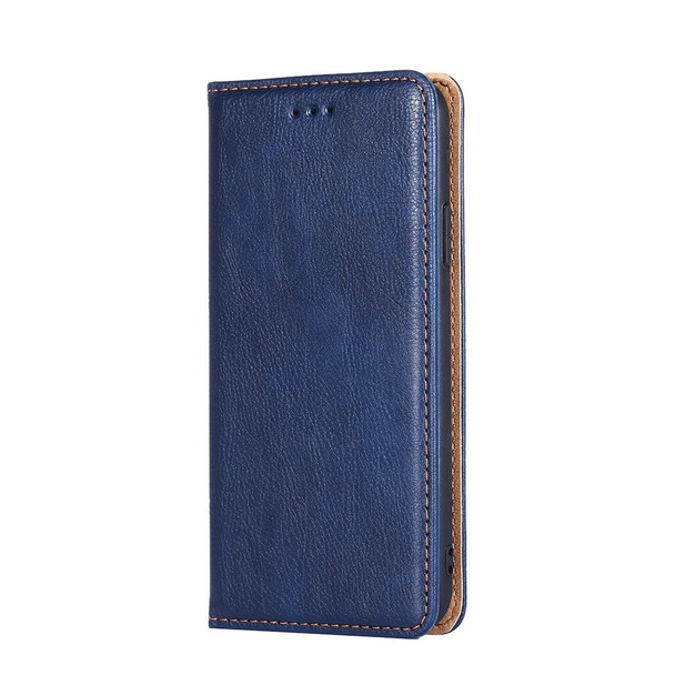 Samsung Galaxy A91 PU + TPU Gloss Oil Solid Color Magnetic Horizontal Flip Leather Case with Holder & Card Slot & Wallet(Blue)