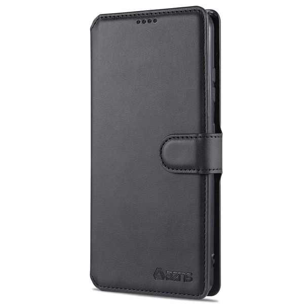 Samsung Galaxy S21 Ultra 5G AZNS Calf Texture Horizontal Flip Leather Case with Holder & Card Slots & Wallet & Photo Frame(Black)