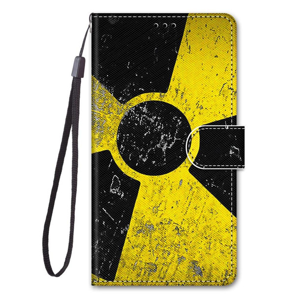 Samsung Galaxy Note20 Ultra Coloured Drawing Cross Texture Horizontal Flip PU Leather Case with Holder & Card Slots & Wallet & Lanyard(Yellow and Black Signs)