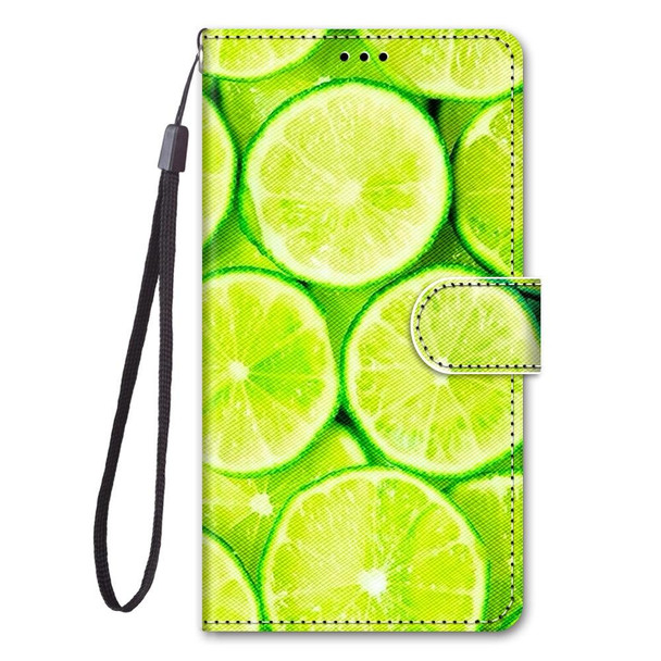 Samsung Galaxy Note20 Ultra Coloured Drawing Cross Texture Horizontal Flip PU Leather Case with Holder & Card Slots & Wallet & Lanyard(Lime)