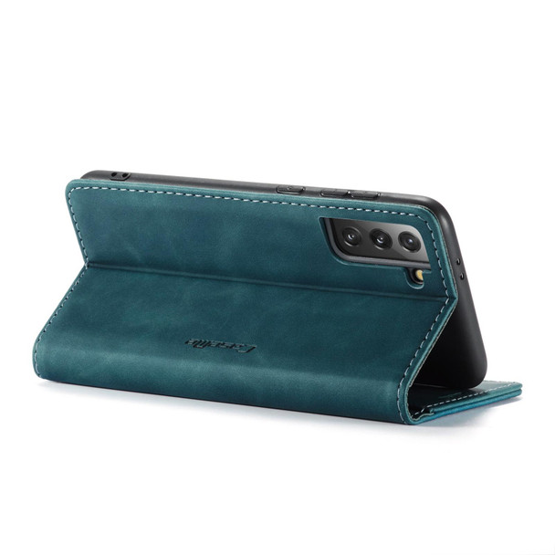 Samsung Galaxy S21+ 5G CaseMe 013 Multifunctional Horizontal Flip Leather Case with Holder & Card Slot & Wallet(Blue)
