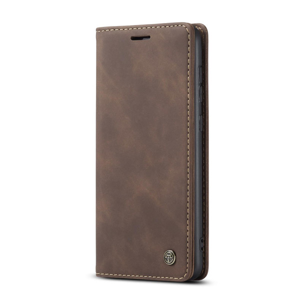Samsung Galaxy S21+ 5G CaseMe 013 Multifunctional Horizontal Flip Leather Case with Holder & Card Slot & Wallet(Coffee)