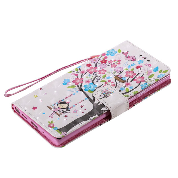 Samsung Galaxy Note 20 Ultra 3D Painting Horizontal Flip Leather Case with Holder & Card Slot & Lanyard(Girl Under The Tree)