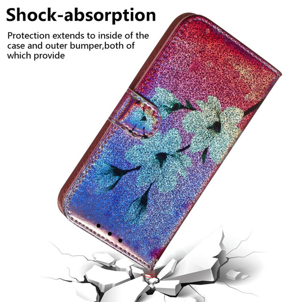 Colored Drawing Pattern Colorful Magnetic Buckle Horizontal Flip PU Leatherette Case with Holder & Card Slots & Wallet & Lanyard - Galaxy M40/A60(Magnolia)