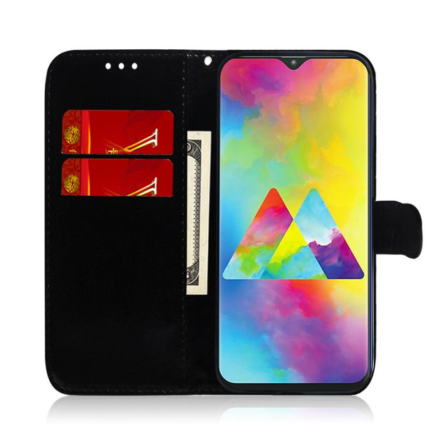 Colored Drawing Pattern Colorful Magnetic Buckle Horizontal Flip PU Leatherette Case with Holder & Card Slots & Wallet & Lanyard - Galaxy M20(Butterfies)