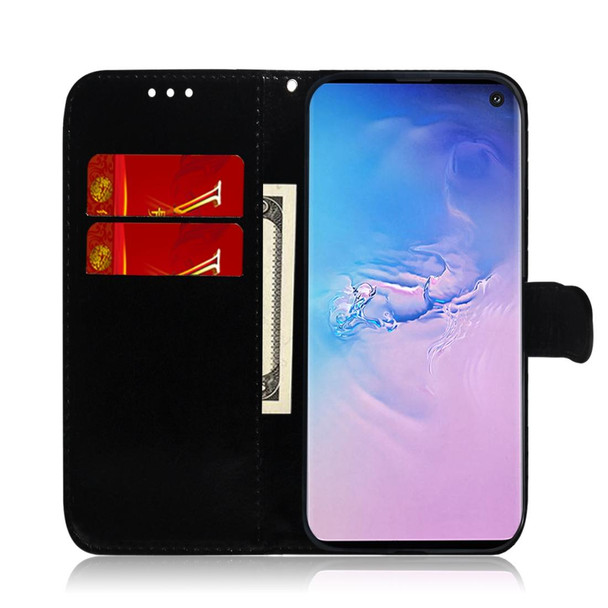 Colored Drawing Pattern Colorful Magnetic Buckle Horizontal Flip PU Leatherette Case with Holder & Card Slots & Wallet & Lanyard - Galaxy S10+(Tiger Rose)