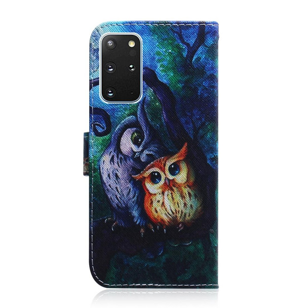 Galaxy S20+ Combined Pattern Magnetic Attraction Horizontal Flip Leather Case, Support Holder & Card Slot & Wallet(Oil Painting Owl)