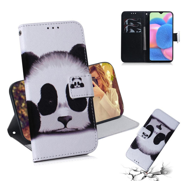 Galaxy A30s Painting Pattern Coloured Drawing Horizontal Flip Leather Case with Holder & Card Slots & Wallet(Panda)