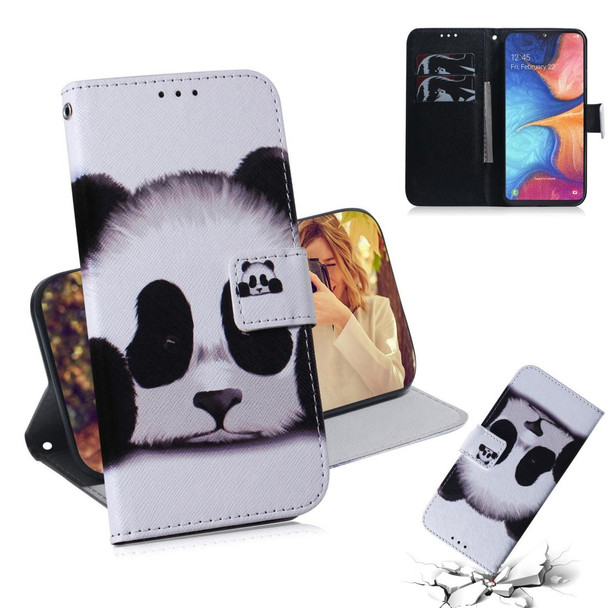 Galaxy M30s Painting Pattern Coloured Drawing Horizontal Flip Leather Case with Holder & Card Slots & Wallet(Panda)