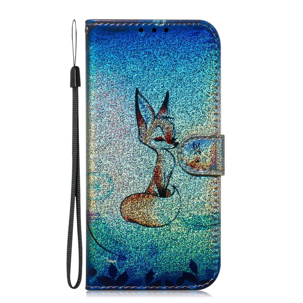 Colored Drawing Pattern Colorful Magnetic Buckle Horizontal Flip PU Leatherette Case with Holder & Card Slots & Wallet & Lanyard - Galaxy Note 9(Fox)