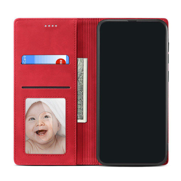 Samsung Galaxy S20 GUSSIM GS-001 Business Style Horizontal Flip Skin Feel PU Leather Case with Holder & Card Slots & Wallet & Photo Frame(Red)