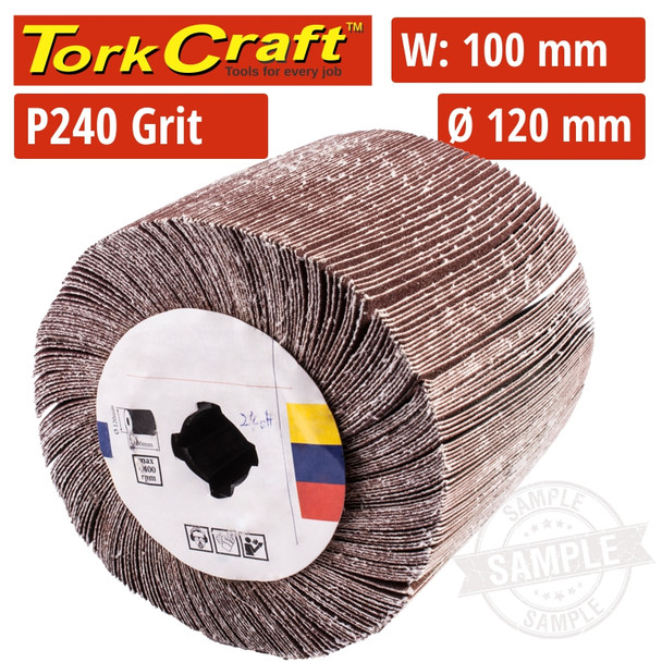 240 GRIT FLAP GRINDING WHEELS 120MMX100MM