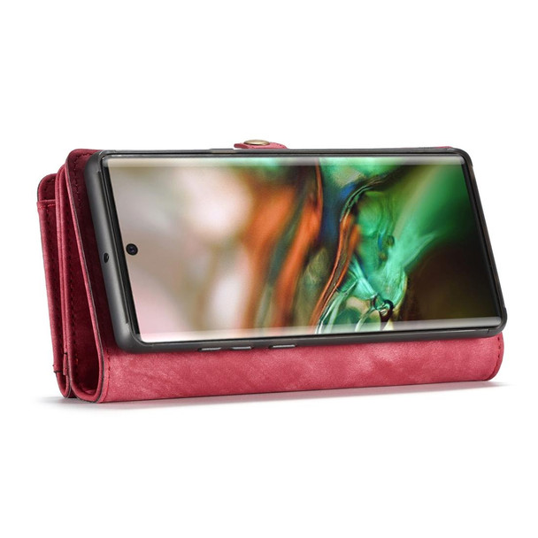 CaseMe-008 Detachable Multifunctional Horizontal Flip Leatherette Case with Card Slot & Holder & Zipper Wallet & Photo Frame for Galaxy Note 10(Red)