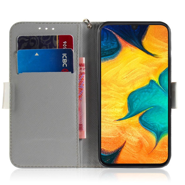 3D Painting Pattern Coloured Drawing Horizontal Flip Leatherette Case with Holder & Card Slots & Wallet - Galaxy A30(Pug)