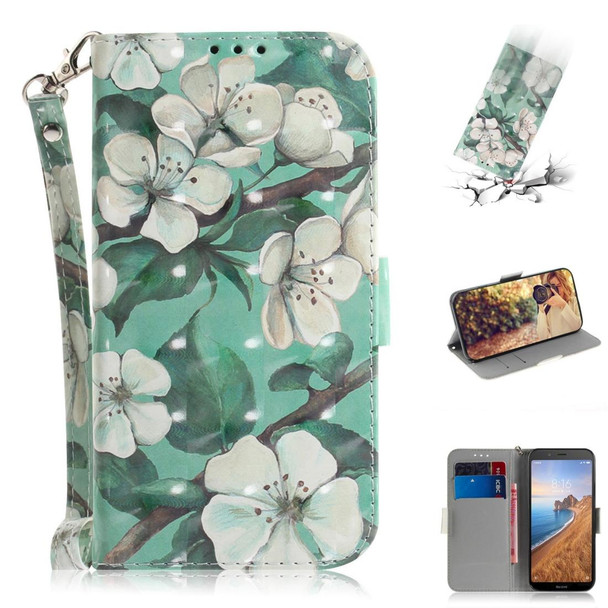 3D Painting Pattern Coloured Drawing Horizontal Flip Leatherette Case with Holder & Card Slots & Wallet for Huawei Honor 20 Pro(Watercolor Flower)