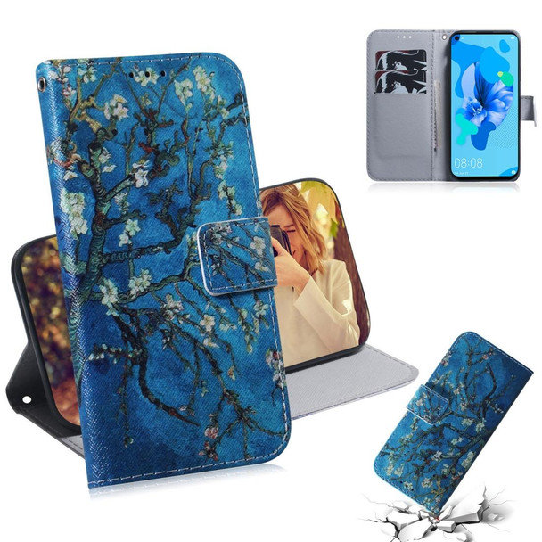 Painting Pattern Coloured Drawing Horizontal Flip Leather Case with Holder & Card Slots & Wallet for Huawei Honor 20(Apricot Flower)