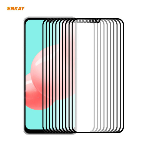 Samsung Galaxy A32 5G 10 PCS ENKAY Hat-Prince Full Glue 0.26mm 9H 2.5D Tempered Glass Full Coverage Film