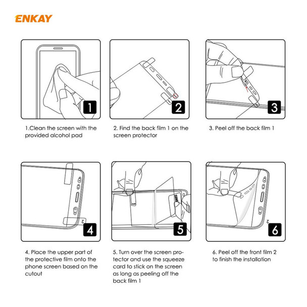 Samsung Galaxy S21+ 5G 2 PCS ENKAY Hat-Prince 0.1mm 3D Full Screen Protector Explosion-proof Hydrogel Film