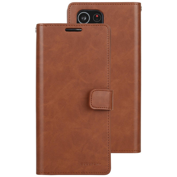 Samsung Galaxy S21 Ultra 5G GOOSPERY Mansoor Series Crazy Horse Texture Horizontal Flip Leather Case With Bracket & Card Slot & Wallet(Brown)