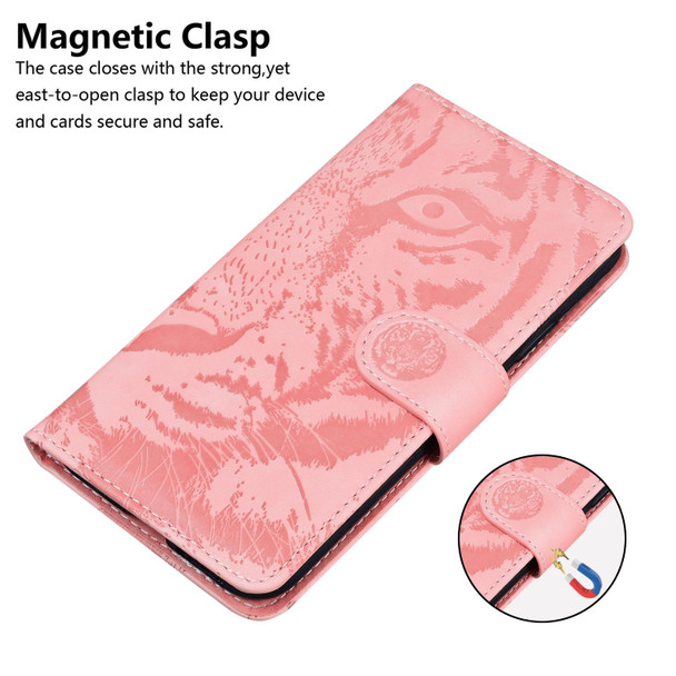 Samsung Galaxy S8 Plus Tiger Embossing Pattern Horizontal Flip Leather Case with Holder & Card Slots & Wallet(Pink)