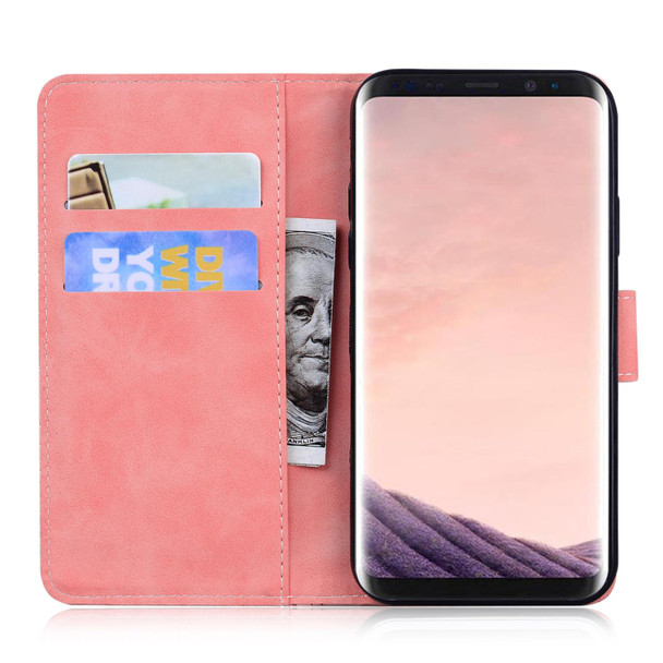 Samsung Galaxy S8 Plus Tiger Embossing Pattern Horizontal Flip Leather Case with Holder & Card Slots & Wallet(Pink)