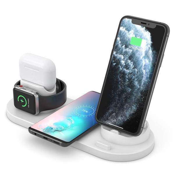 HQ-UD15-upgraded 6 in 1 Wireless Charger - iPhone, Apple Watch, AirPods and Other Android Phones(White)