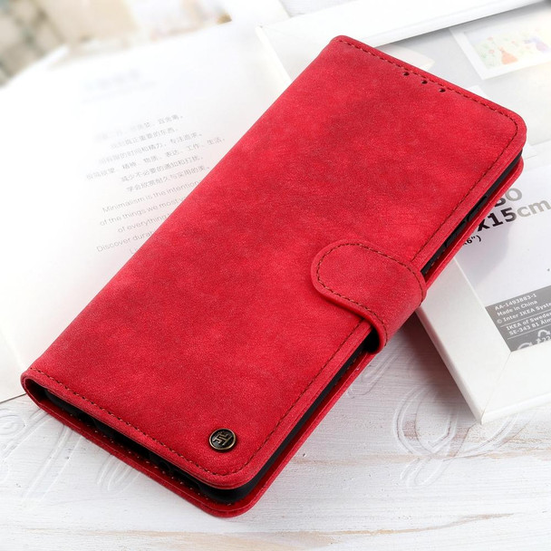 Samsung Galaxy Note20 Ultra Antelope Texture Magnetic Buckle Horizontal Flip PU Leather Case with Card Slots & Wallet & Holder(Red)