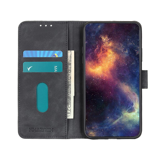 Samsung Galaxy S20 FE 5G / S20 Fan Edition / S20 Lite KHAZNEH Retro Texture PU + TPU Horizontal Flip Leather Case with Holder & Card Slots & Wallet(Black)