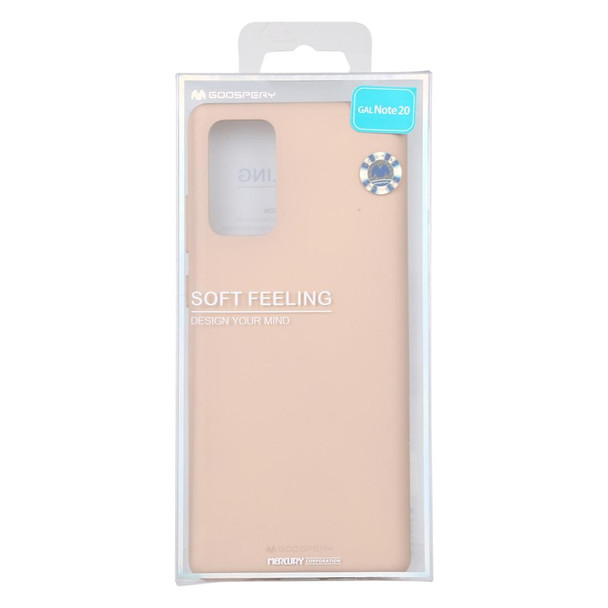 Samsung Galaxy Note20 GOOSPERY SOFT FEELING Liquid TPU Drop-proof Soft Case(Apricot)