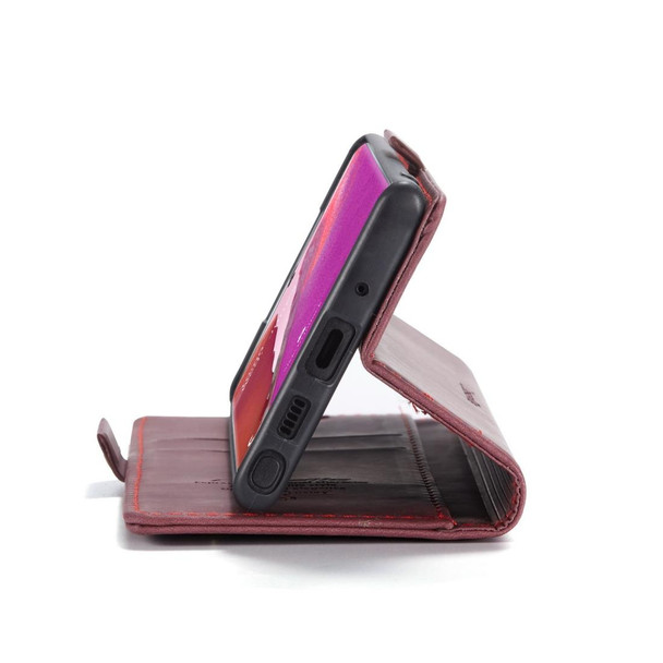 Samsung Galaxy Note20 CaseMe Multifunctional Horizontal Flip Leather Case, with Card Slot & Holder & Wallet(Wine Red)