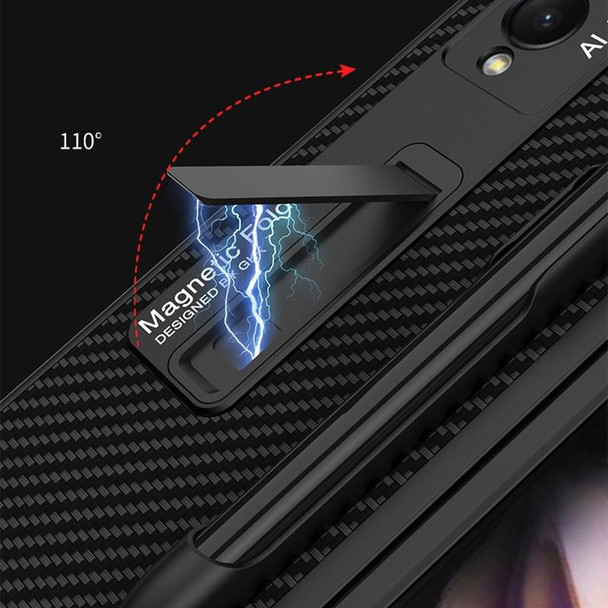 Samsung Galaxy Z Fold3 5G GKK Ultra-thin PC + PU Phone Flip Case with Holder & Pen Slot(Silver)