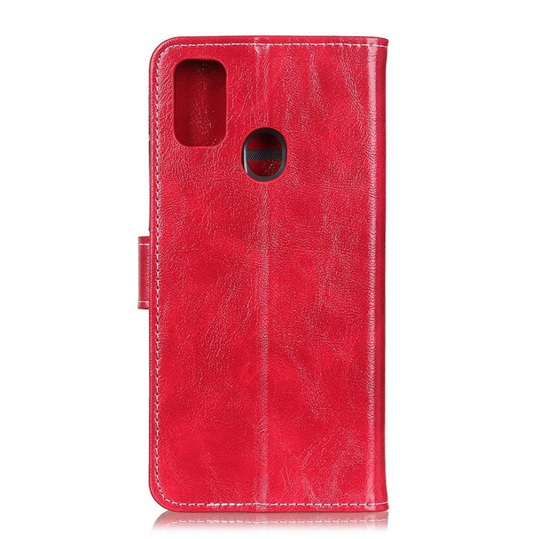 Galaxy A21s Retro Crazy Horse Texture Horizontal Flip Leather Case with Holder & Card Slots & Photo Frame & Wallet(Red)