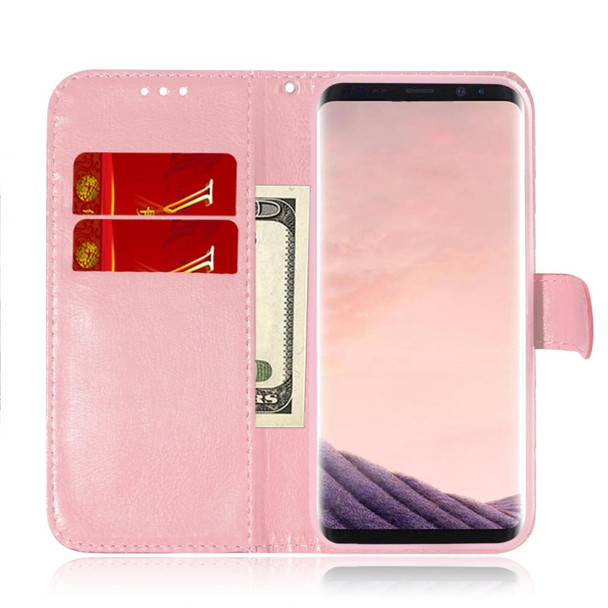 Colored Drawing Pattern Colorful Magnetic Buckle Horizontal Flip PU Leatherette Case with Holder & Card Slots & Wallet & Lanyard - Galaxy S8(Glasses Fox)