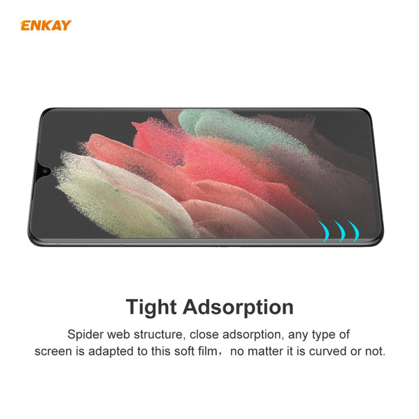 Samsung Galaxy S21 Ultra 5G ENKAY Hat-Prince 0.1mm 3D Full Screen Protector Explosion-proof Hydrogel Film