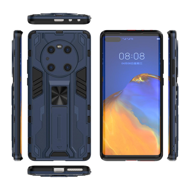 Huawei Mate 40 Pro Supersonic PC + TPU Shock-proof Protective Case with Holder(Dark Blue)