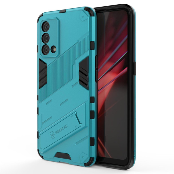 OPPO K9 Punk Armor 2 in 1 PC + TPU Shockproof Case with Invisible Holder(Blue)