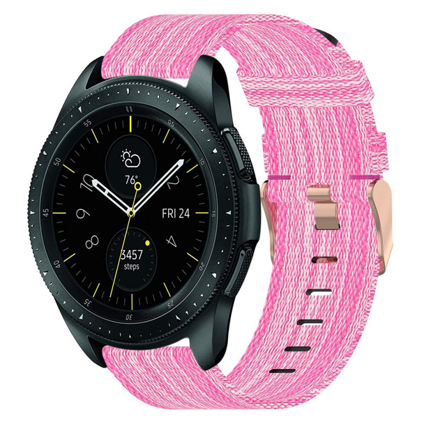 Samsung Galaxy Watch 42mm 20mm Nylon Woven Watch Band(Pink)