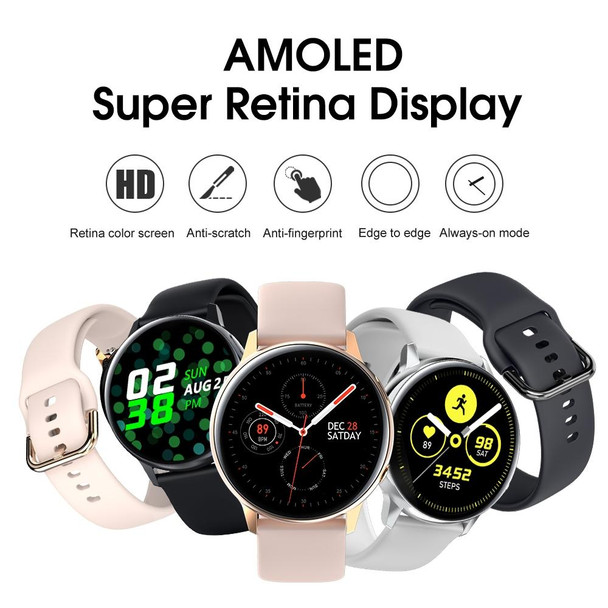 SG2 1.2 inch AMOLED Screen Smart Watch, IP68 Waterproof, Support Music Control / Bluetooth Photograph / Heart Rate Monitor / Blood Pressure Monitoring(Silver)