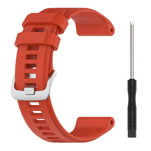 Garmin Descent G1 22mm Solid Color Silicone Watch Band(Red)