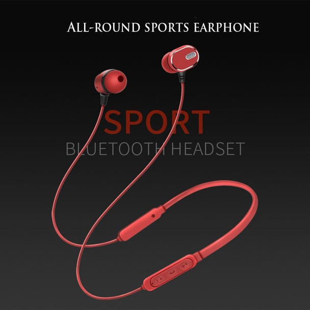 DM-22 Magnetic Bluetooth Earphone DM-22 Neckband Sport headset with Mic Wireless Handsfree Earphoness(Blue)