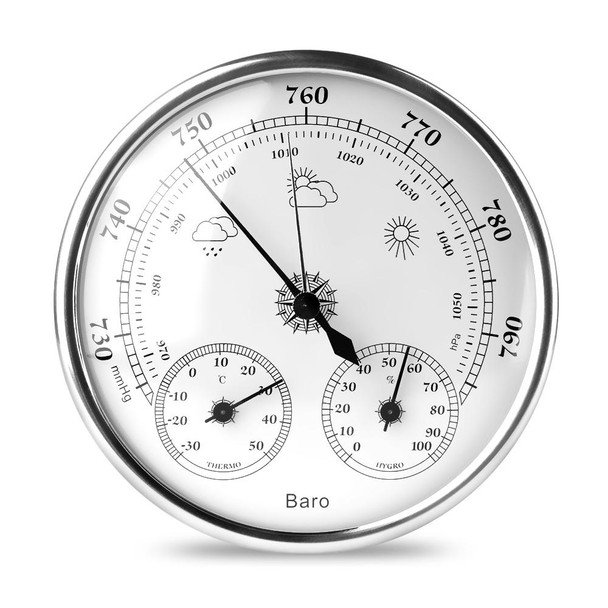 THB9392  Wall Mounted Digital Thermometer Hygrometer Household High Accuracy Pressure Gauge Air Weather Instrument Barometer