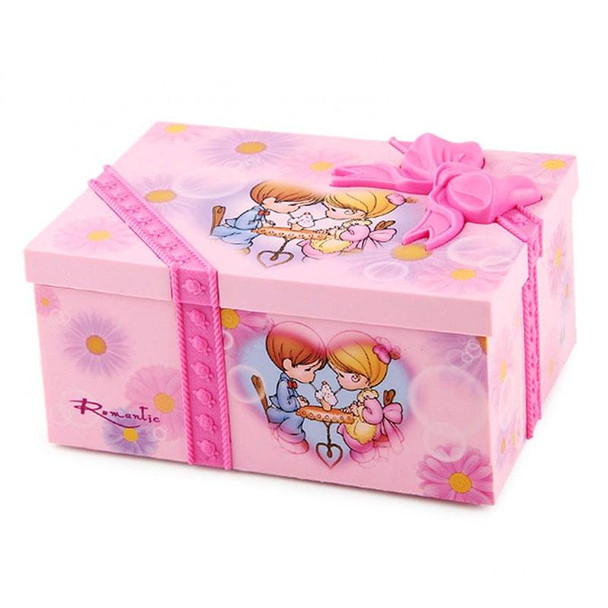 Girly Heart Dancing Girl Jewelry Storage Music Box, Style:Love(Pink)