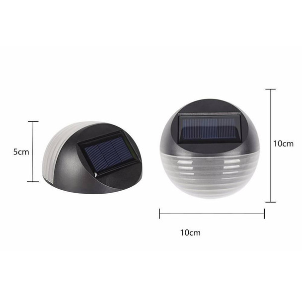 2 PCS Solar Power Light Sensor 6 Energy Saving Lamp LED Wall Light Outdoor Garden Fence Waterproof Lamp Night Light(Warm White)