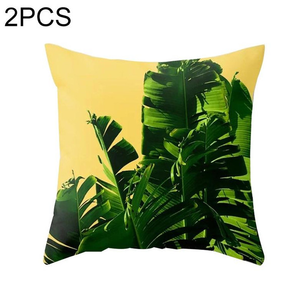 2 PCS 45x45cm Yellow Striped Pillowcase Geometric Throw Cushion Pillow Cover Printing Cushion Pillow Case Bedroom Office, Size:450*450mm(28)