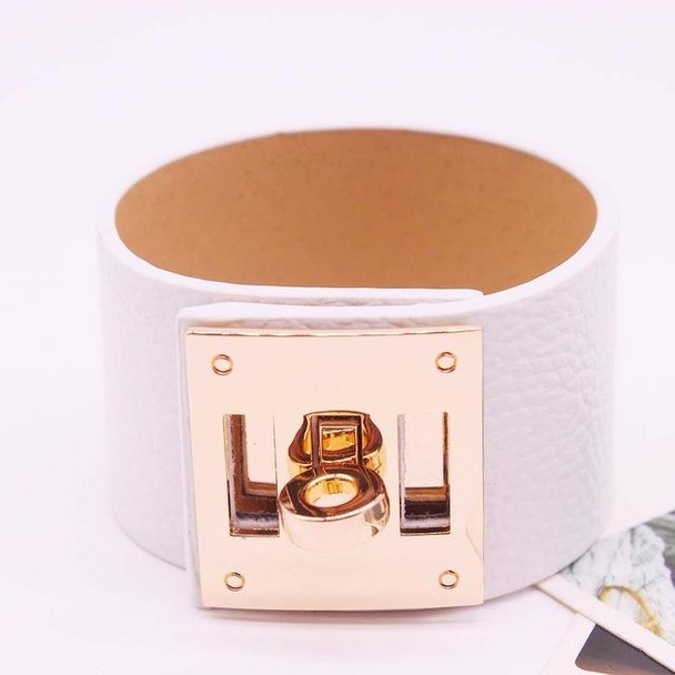 3pcs Punk Wide Leatherette Bracelets Bangles for Women Cuff Bracelet 5